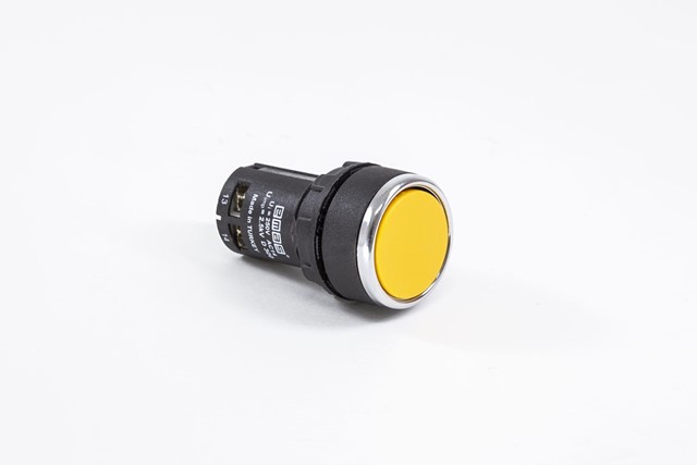 MB Series Plastic 1NO Spring Flush Yellow 22 mm Control Unit